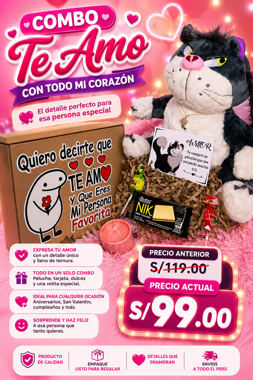 combo de peluche